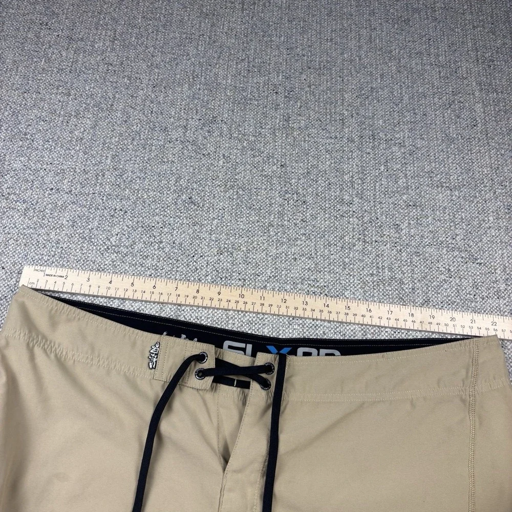 Salt Life SLX-QD Men's Board Shorts Tan Khaki Swim Trunks Size 42